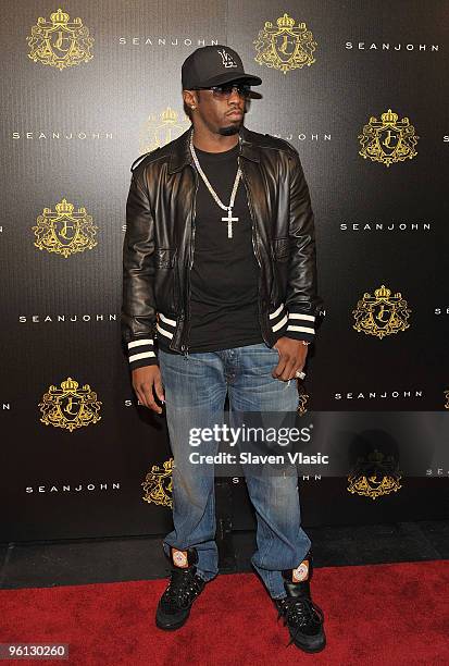 Sean "Diddy" Combs attends Justin Dior Combs' 16th birthday party at M2 Ultra Lounge on January 23, 2010 in New York City.