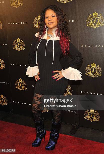 Misa Hylton-Brim attends her son Justin Dior Combs' 16th birthday party at M2 Ultra Lounge on January 23, 2010 in New York City.