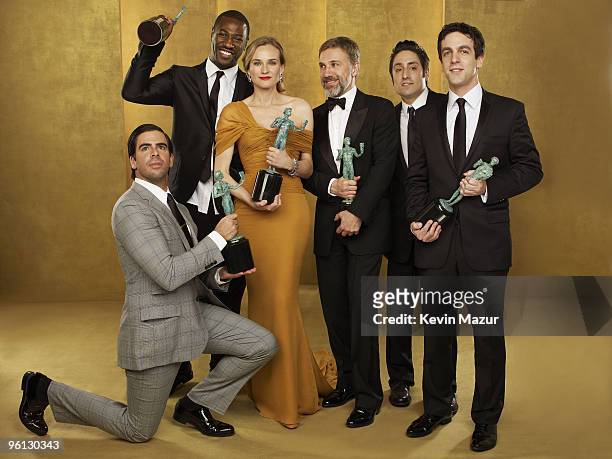 *Exclusive* Eli Roth, Jacky Ido, Diane Kruger Christoph Waltz, Omar Doom and B.J. Novak pose for a portrait at the TNT/TBS broadcast of the 16th...