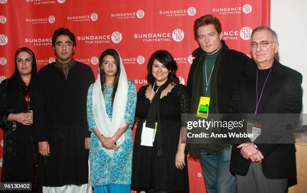 Bakhtawar Bhutto Zardari, Bilawal Bhutto Zardari, Aseefa Bhutto Zardari, co-directors Jessica Hernandez, and Johnny O'Hara attend the "Bhutto"...