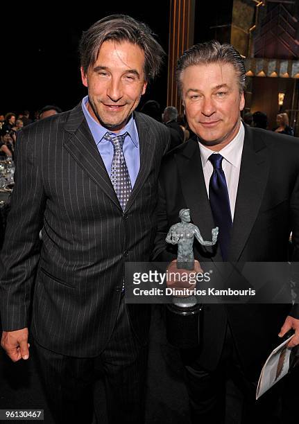 Actors William Baldwin and brother Alec Baldwin attend the TNT/TBS broadcast of the 16th Annual Screen Actors Guild Awards at the Shrine Auditorium...