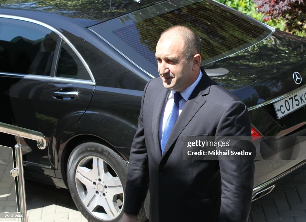 Russian President Vladimir Putin receives Bulgarian President Rumen Radev in Sochi