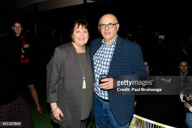 Margaret Keane and Jerry Ajdarovic attend The Cinema Society With Nissan & FIJI Water Host The After Party For "Solo: A Star Wars Story at Le Bain &...