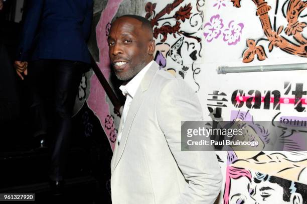 Michael K. Williams attends The Cinema Society With Nissan & FIJI Water Host The After Party For "Solo: A Star Wars Story at Le Bain & Rooftop at The...