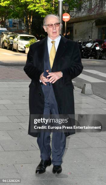 Rodrigo Rato attends the funeral for Ramon Rato and Felicidad Salazar-Simpson at San Francisco de Borja church on April 16, 2018 in Madrid, Spain.