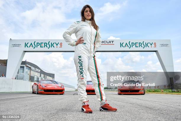 Vittoria Piria is seen at Kaspersky International Driving Academy At Cremona Circuit on May 17, 2018 in Cremona, Italy. Guests invited to the KIDA...