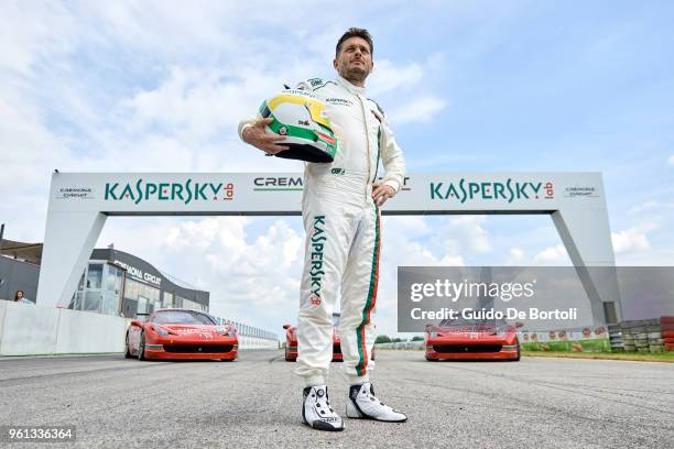 Giancarlo Fisichella is seen at Kaspersky International Driving Academy At Cremona Circuit on May 17, 2018 in Cremona, Italy. Guests invited to the...