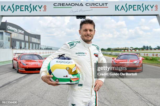 Giancarlo Fisichella is seen at Kaspersky International Driving Academy At Cremona Circuit on May 17, 2018 in Cremona, Italy. Guests invited to the...