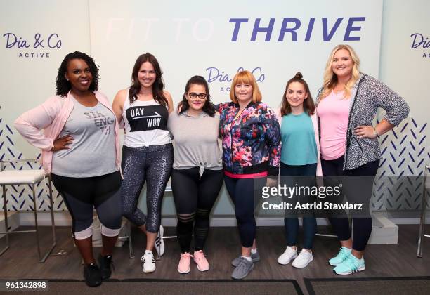 Cece Olisa, Candice Huffine, Nadia Boujarwah, Louise Green, Lydia Gilbert, and Shelbi Vaughan attend an evening with Dia&Co to unveil a new campaign...