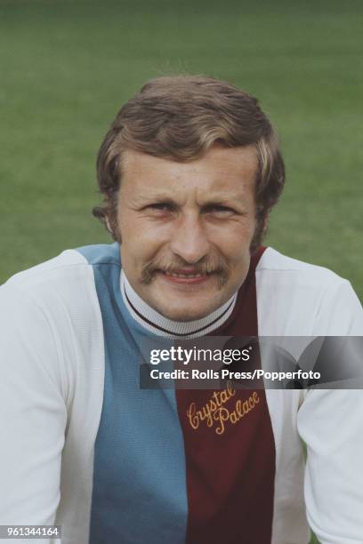 English professional footballer and defender with Crystal Palace FC, David Payne posed on the pitch at Selhurst Park stadium in south London during...