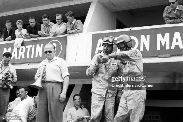 Carroll Shelby, Roy Salvadori, 24 Hours of Le Mans, Le Mans, 21 June 1959. Carroll Shelby with codriver Roy Salvadori during the 1959 24 Hours of Le...