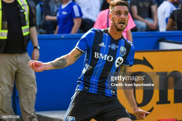 Look on Montreal Impact midfielder Alejandro Silva during the LA Galaxy versus the Montreal Impact game on May 21 at Stade Saputo in Montreal, QC