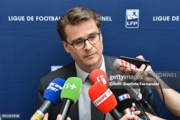 Sebastien Deneux president of the Disciplinary Committee during the LFP Disciplinary Committee after the incidents during the match Ajaccio and Le...