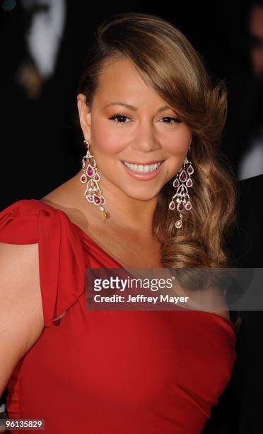 Actress/singer Mariah Carey attends the 16th Annual Screen Actors Guild Awards at The Shrine Auditorium on January 23, 2010 in Los Angeles,...