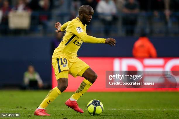 Lassana Diarra of Paris Saint Germain during the French League 1 match between Caen v Paris Saint Germain at the Stade Michel d Ornano on May 19,...