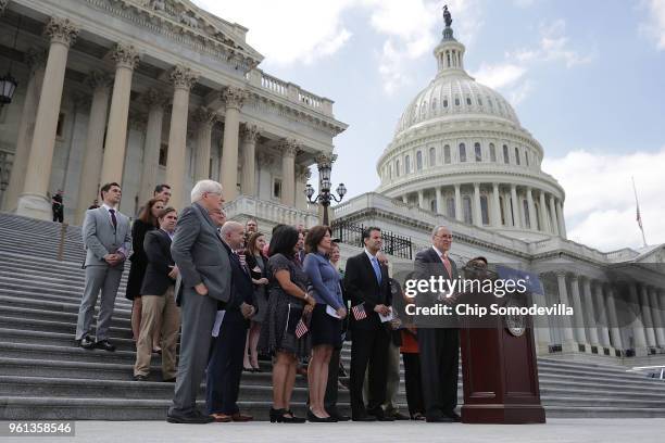 Senate Minority Leader Chuck Schumer joins fellow Democrats; including House Minority Leader Nancy Pelosi , Sen. Sheldon Whitehouse , Sen. Tom Udall...