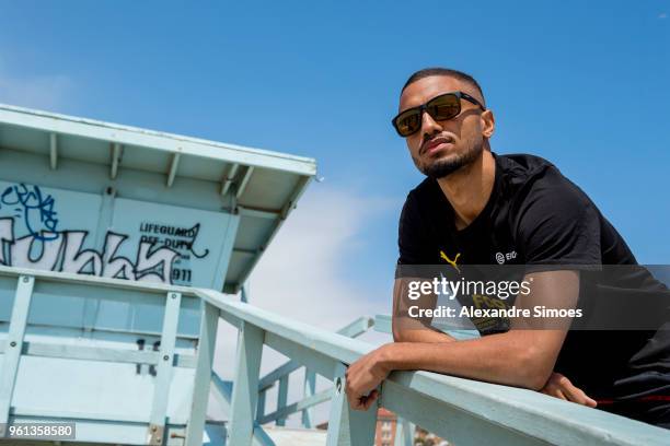 Jeremy Toljan of Borussia Dortmund at the Venice Beach during Borussia Dortmund's USA Training Camp in the United States on May 21, 2018 in Los...