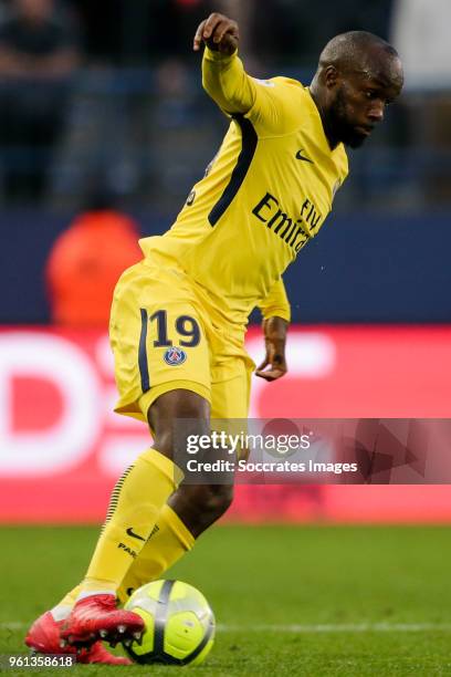 Lassana Diarra of Paris Saint Germain during the French League 1 match between Caen v Paris Saint Germain at the Stade Michel d Ornano on May 19,...