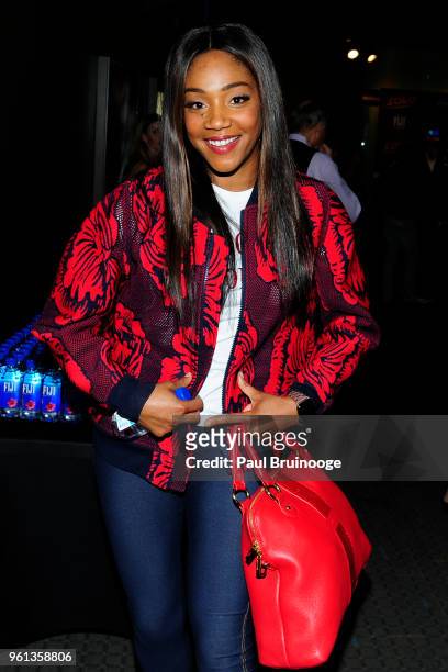 Tiffany Haddish attends The Cinema Society With Nissan & FIJI Water Host A Screening Of "Solo: A Star Wars Story" at SVA Theatre on May 21, 2018 in...