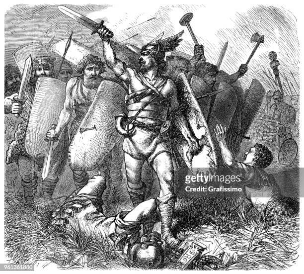 teutons 在一場戰役中擊敗羅馬人 - roman army 幅插畫檔、美工圖案、卡通及圖標