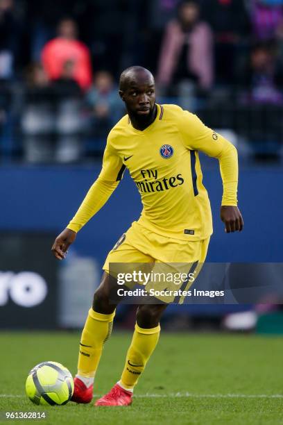 Lassana Diarra of Paris Saint Germain during the French League 1 match between Caen v Paris Saint Germain at the Stade Michel d Ornano on May 19,...