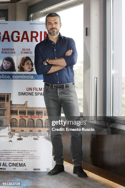 Actor Luca Argentero attends a photocall for 'Hotel Gagarin' at Hotel Eden on May 22, 2018 in Rome, Italy.