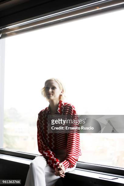 Actress Caterina Shulha attends a photocall for 'Hotel Gagarin' at Hotel Eden on May 22, 2018 in Rome, Italy.