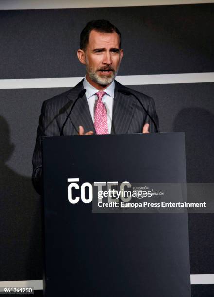 King Felipe of Spain attends COTEC presentation on May 22, 2018 in Madrid, Spain.