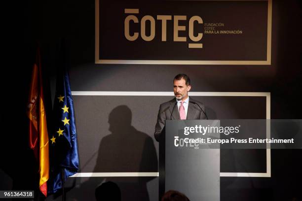 King Felipe of Spain attends COTEC presentation on May 22, 2018 in Madrid, Spain.