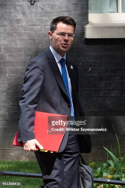 Secretary of State for Housing, Communities and Local Government James Brokenshire leaves after a Cabinet meeting at 10 Downing Street in central...