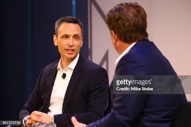 James Pitaro ESPN President speaks during the Leaders Sport Business Summit 2018 at the TimeCenter on May 22, 2018 in New York City.