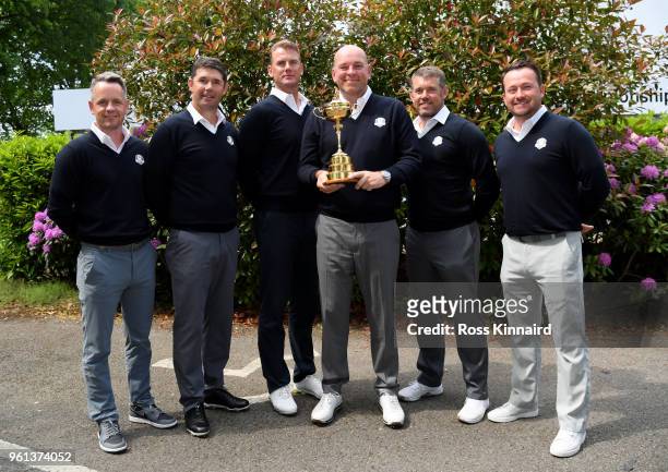 Ryder Cup Vice Captain's, Luke Donald, Padraig Harrington and Robert Karlsson, Ryder Cup Captain Thomas Bjorn and Vice Captain's Lee Westwood and...