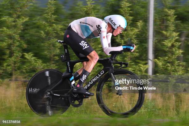 Christopher Froome of Great Britain and Team Sky / during the 101st Tour of Italy 2018, Stage 16 a 34,2km Individual Time Trial stage from Trento to...