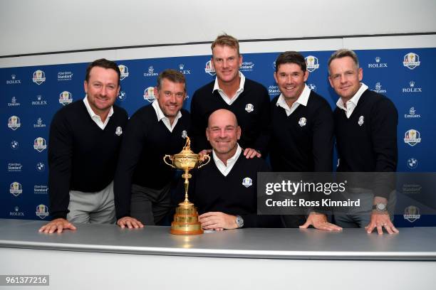 Graeme McDowell, Lee Westwood, Robert Karlsson, Padraig Harrington and Luke Donald are announced as 2018 Ryder Cup Vice Captain's by Captain Thomas...
