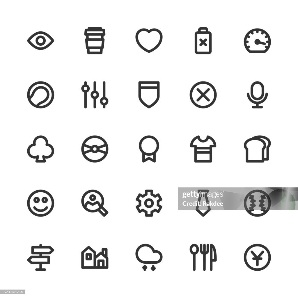 Universal Icon Set 5 - Bold Line Series