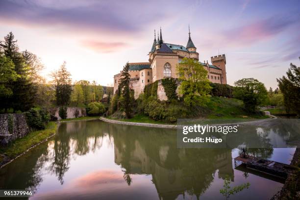 bojnice castle - bojnice castle stock pictures, royalty-free photos & images