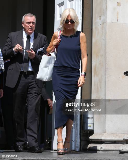 Gaby Roslin attending Dale Winton's Funeral at One Marylebone for Dale Winton's Funeral on May 22, 2018 in London, England.