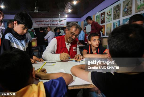 Francesco Rocca , the President of the International Federation of Red Cross and Red Crescent Societies, visits the Children's Society of the...