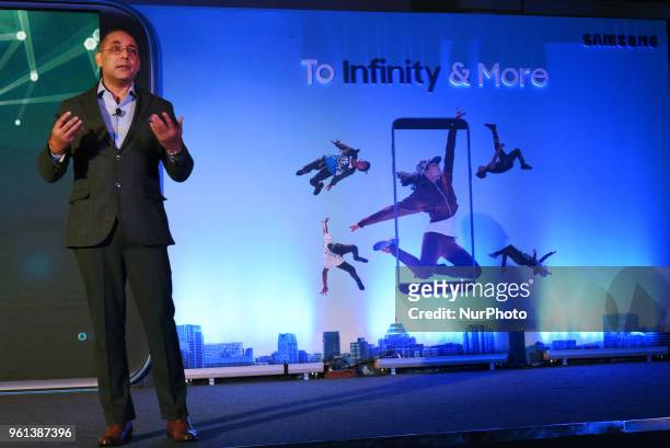 Mr.Manu Sharma ,Vice president of Samsung India launches Samsung new Galaxy J and A Smartphone with infinity display and chat over video and Strating...