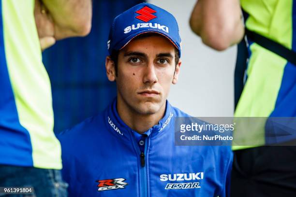 Alex Rins from Spain of Team Suzuki Ecstar portrait during the Moto GP Tests at Circuit de Barcelona - Catalunya due to the new resurfaced of the...