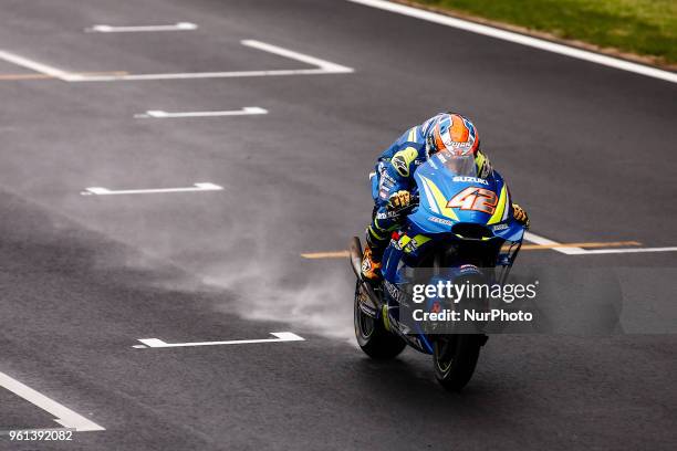Alex Rins from Spain of Team Suzuki Ecstar action during the Moto GP Tests at Circuit de Barcelona - Catalunya due to the new resurfaced of the...