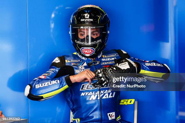 Sylvain Guintoli from France of Team Suzuki Ecstar portrait during the Moto GP Tests at Circuit de Barcelona - Catalunya due to the new resurfaced of...