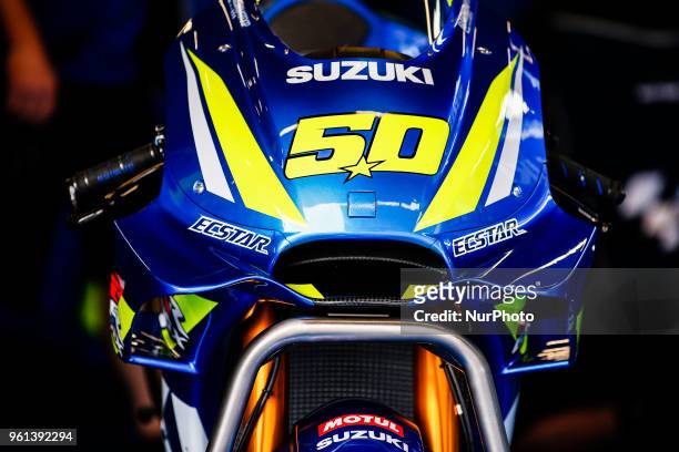 Sylvain Guintoli from France of Team Suzuki Ecstar action during the Moto GP Tests at Circuit de Barcelona - Catalunya due to the new resurfaced of...