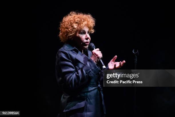 The Italian singer and song writer Ornella Vanoni performing live on stage at the Teatro Colosseo in Torino for her "La Mia Storia" tour 2018.