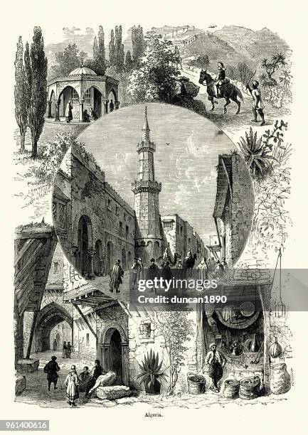 illustrations, cliparts, dessins animés et icônes de scènes d’algérie, xixe siècle - algeria archive
