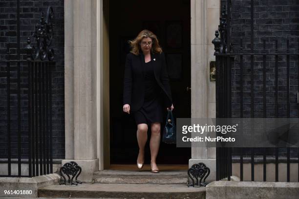 Britain's International Development Secretary and Minister for Women and Equalities Penny Mordaunt leaves 10 Downing Street after attending the...