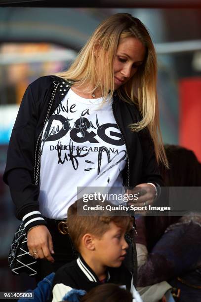 Sofia Balbi wife of Luis Suarez attends the La Liga match between Barcelona and Real Sociedad at Camp Nou on May 20, 2018 in Barcelona, Spain.
