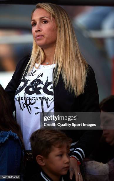 Sofia Balbi wife of Luis Suarez attends the La Liga match between Barcelona and Real Sociedad at Camp Nou on May 20, 2018 in Barcelona, Spain.