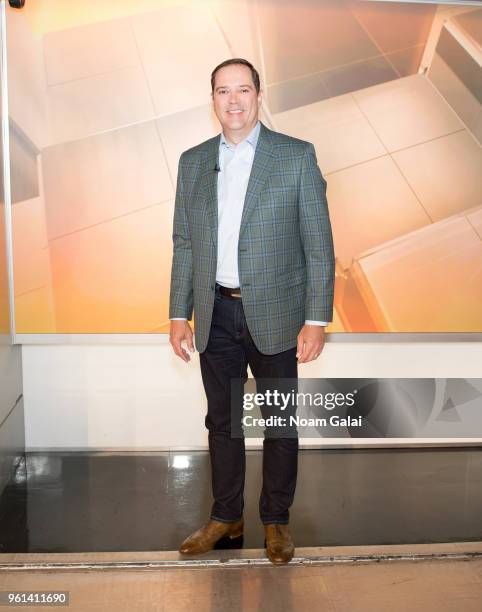 Cisco CEO Chuck Robbins visits "Mornings With Maria" at Fox Business Network Studios on May 22, 2018 in New York City.