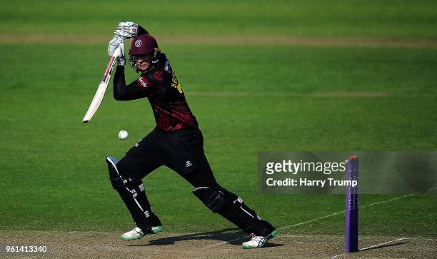 Matt Renshaw of Somerset bats during the Royal London One-Day Cup match between Somerset and Sussex at The Cooper Associates County Ground on May 22,...